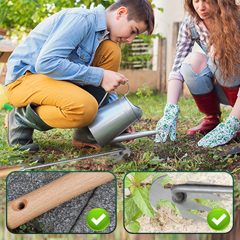 🌿🔧Multifunctional Garden Weeding Forks with Wooden Handle🌱