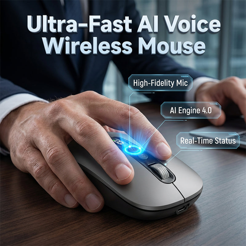 🖱️💬AI Smart Voice Wireless Mouse Real-Time Translation, Silent Click  Boosts Productivity! ⚡