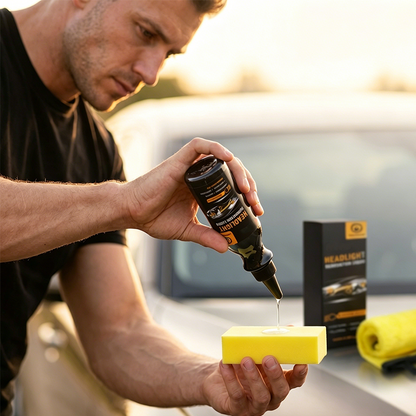 🚗Ultimate Headlight Renovation Liquid – Removes Yellowing, UV Protection, Kit Included ✨