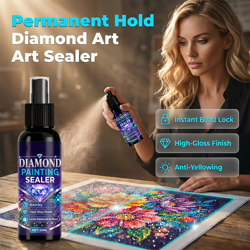 💎🌟Diamond varnish – fixes the beads, provides a glossy finish, dries quickly and is durable.