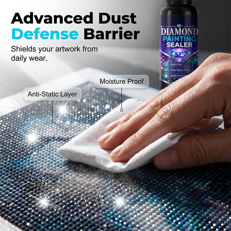 💎🌟Diamond varnish – fixes the beads, provides a glossy finish, dries quickly and is durable.