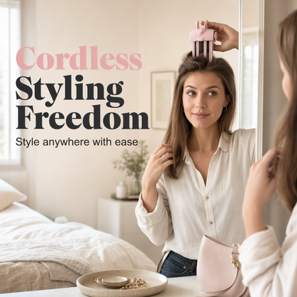 🎉Wireless Heated Volumizing Root Lift Clip, Portable Travel Hair Styling Tool💇