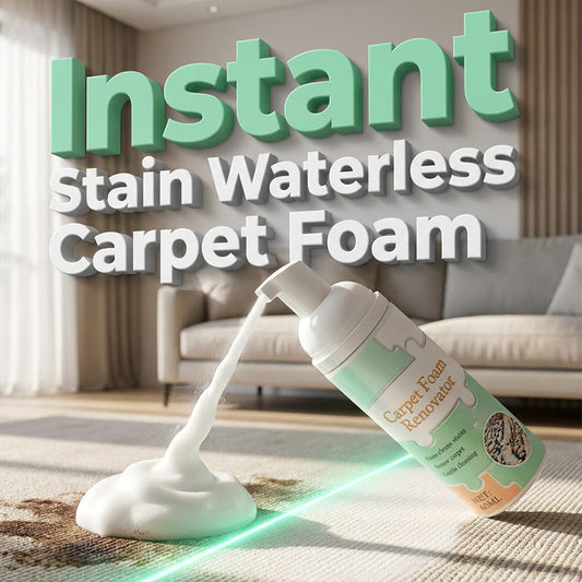 Waterless Carpet Foam Stain Remover with Towel