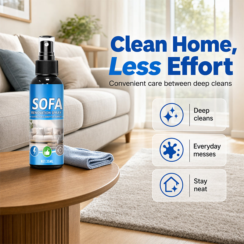 🛋️✨No‑Rinse Fabric Cleaner Spray – fresh in minutes! 🧼💨