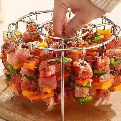 🔥 Air Fryer Skewer Rack – Stainless Steel Vertical Kebab Holder🍢