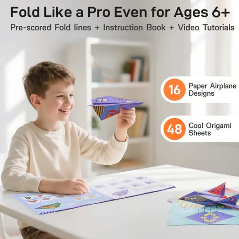 🎉🔥 Creative DIY Paper Airplane Set For Kids