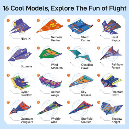 🎉🔥 Creative DIY Paper Airplane Set For Kids