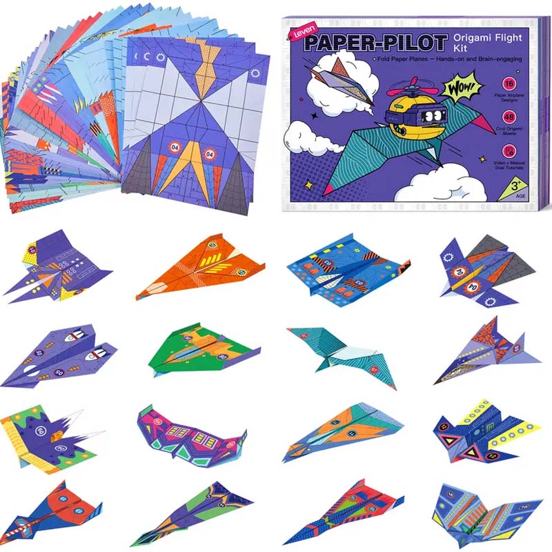 🎉🔥 Creative DIY Paper Airplane Set For Kids