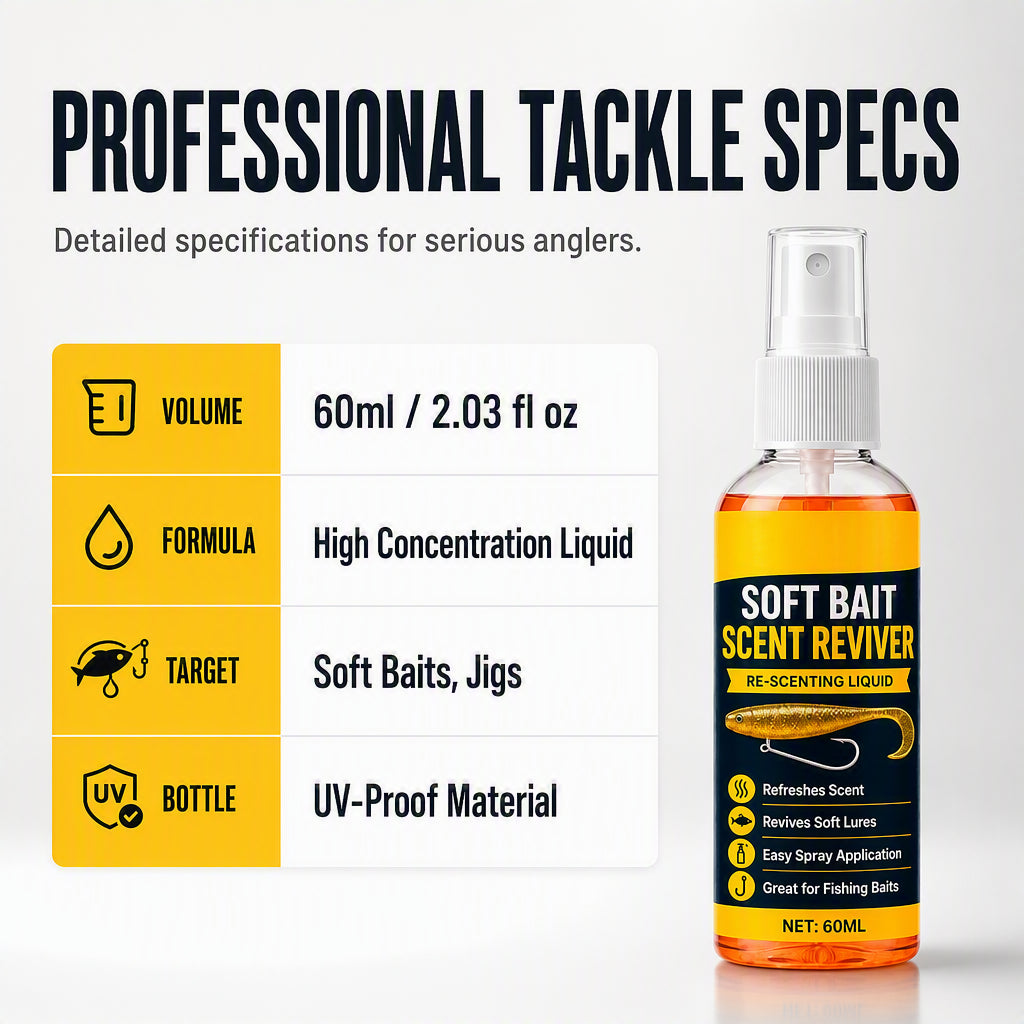 🎣Soft Bait Scent Booster Spray High‑Concentration Fishing Lure Scent Reviver