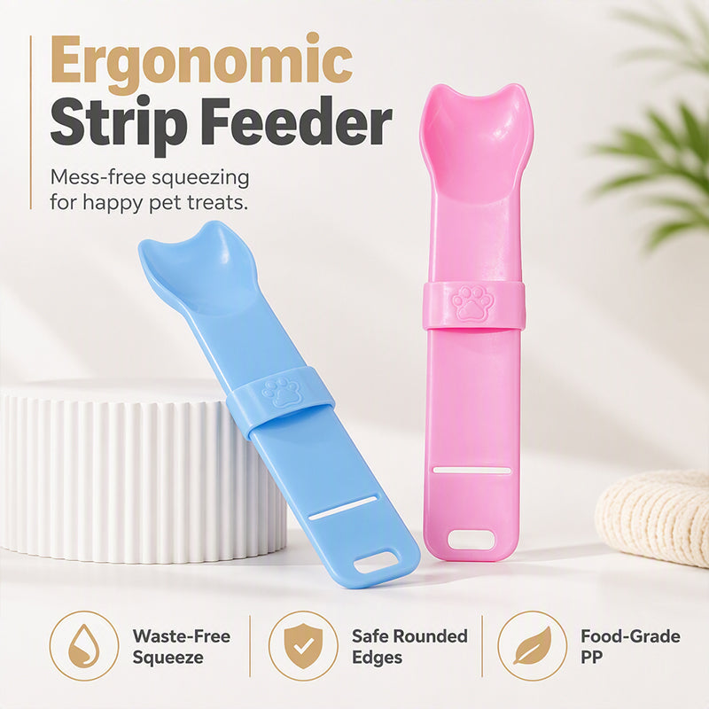 🎉 2026 Sale 🐱Mess‑Free Ergonomic Cat Strip Puree Feeder ✨