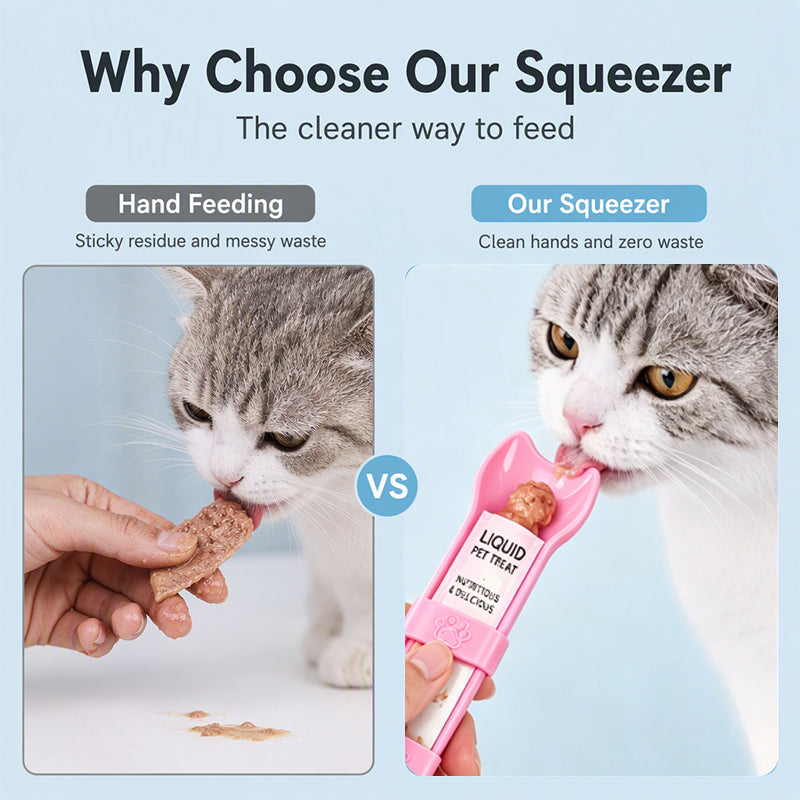 🎉 2026 Sale 🐱Mess‑Free Ergonomic Cat Strip Puree Feeder ✨