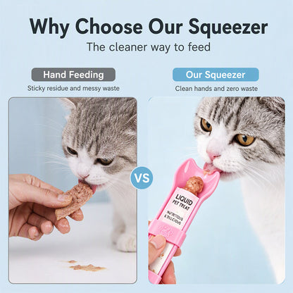 🎉 2026 Sale 🐱Mess‑Free Ergonomic Cat Strip Puree Feeder ✨