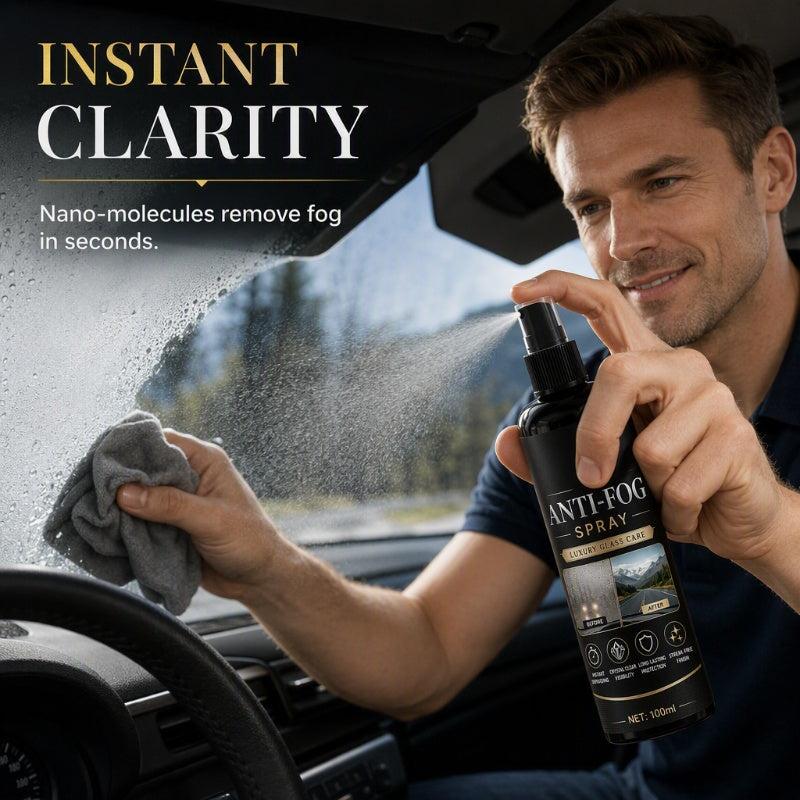 🚗Car Glass Anti‑Fog Spray‑ 24H Long‑Lasting Streak‑Free Defogger Spray
