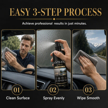 🚗Car Glass Anti‑Fog Spray‑ 24H Long‑Lasting Streak‑Free Defogger Spray