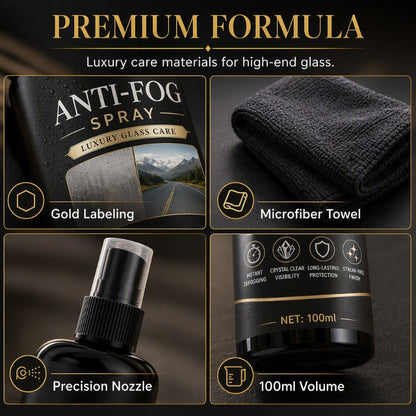 🚗Car Glass Anti‑Fog Spray‑ 24H Long‑Lasting Streak‑Free Defogger Spray