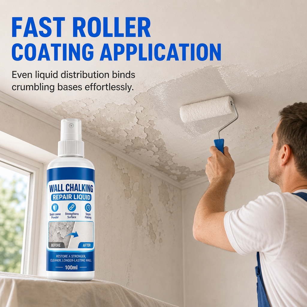 🥳2026 HOT SALE🏠🧱 Wall Repair Liquid – locks chalky plaster instantly🛠️
