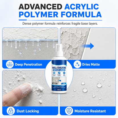 🥳2026 HOT SALE🏠🧱 Wall Repair Liquid – locks chalky plaster instantly🛠️