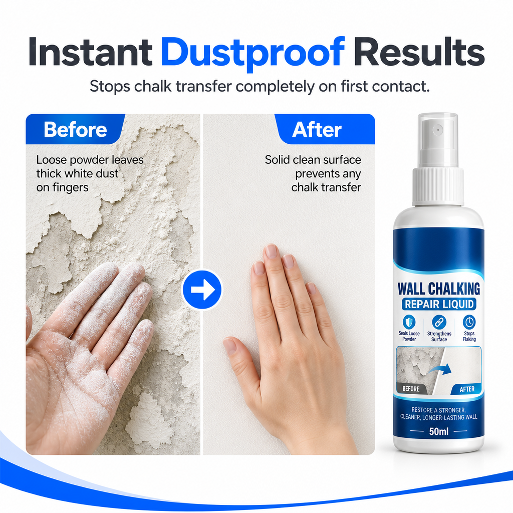 🥳2026 HOT SALE🏠🧱 Wall Repair Liquid – locks chalky plaster instantly🛠️