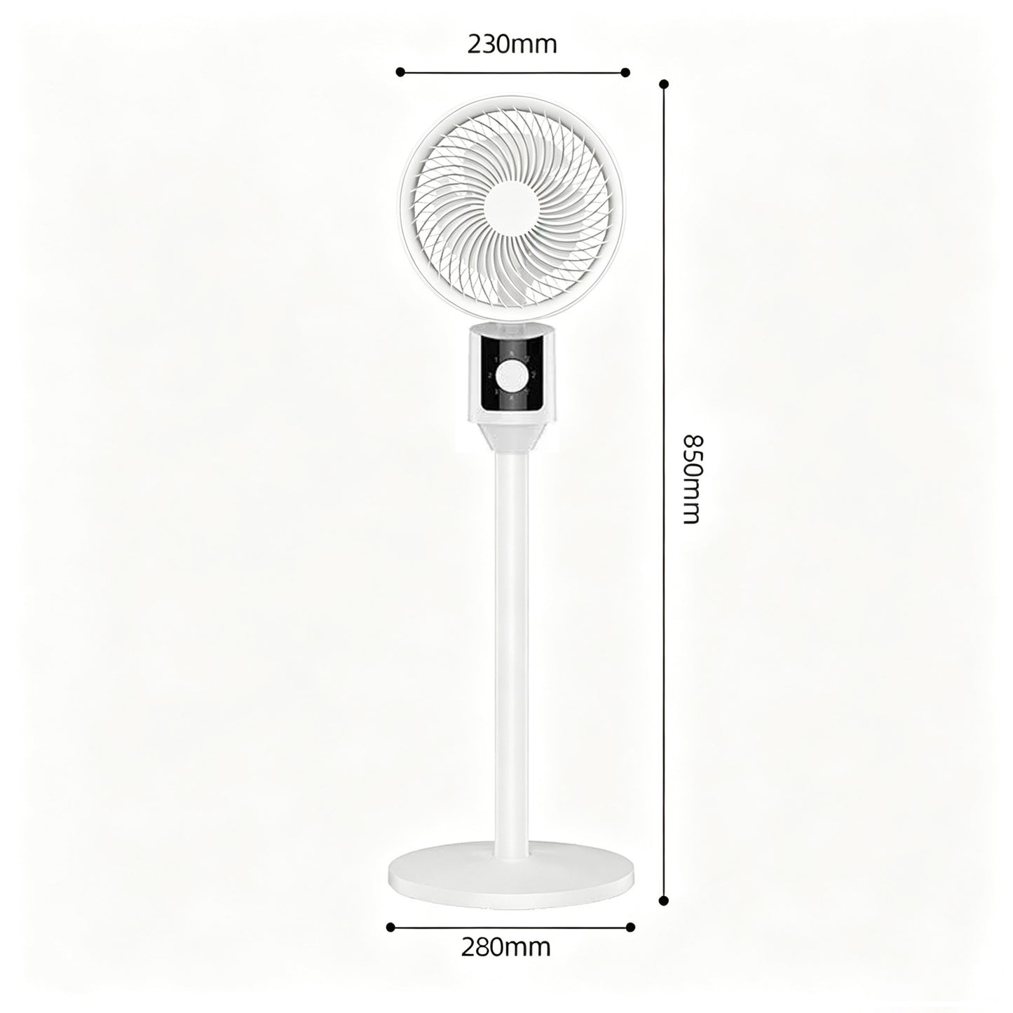 Oscillating Electric Stand Fan with Adjustable Height